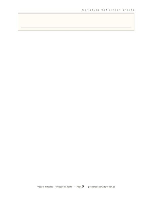 Scripture Reflection Sheets — page 5: Verse + Response