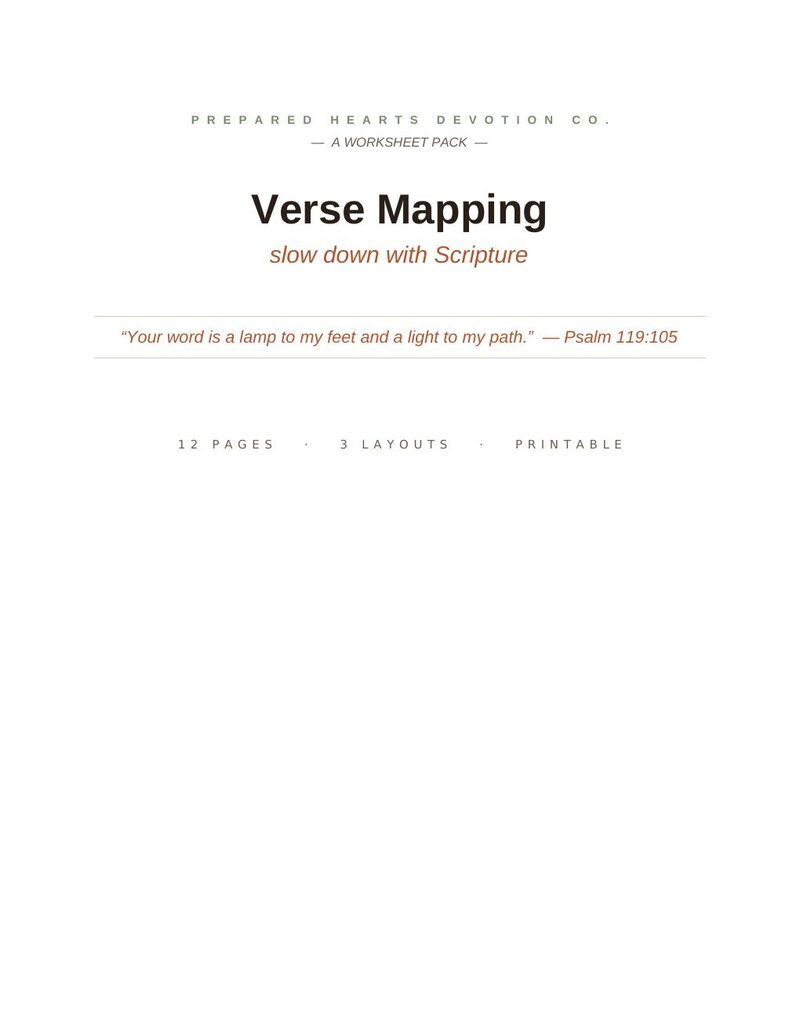Verse Mapping Pack — page 1: Cover