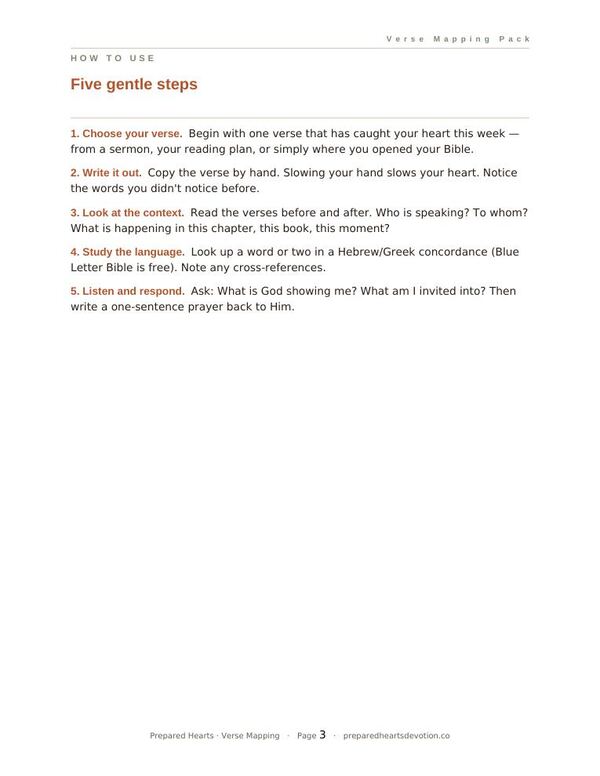 Verse Mapping Pack — page 3: Simple layout