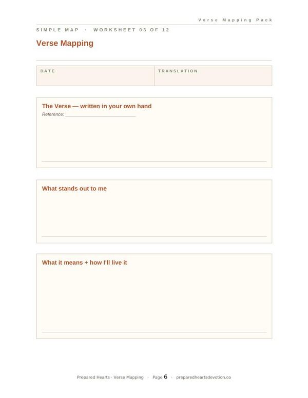 Verse Mapping Pack — page 6: Names of God